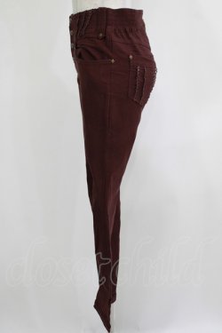 画像2: OZZ ANGELO / ウエスト刺繍パンツ  ボルドー H-25-11-25-018-OO-PA-KB-ZH