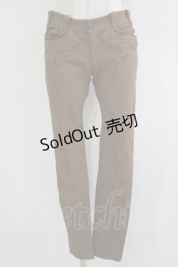 画像1: OZZ ANGELO / 刺繍ポケットパンツ  ブラウン H-25-11-25-019-OO-PA-KB-ZH