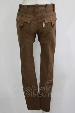 画像3: OZZ ANGELO / 刺繍ポケットパンツ  ブラウン H-25-11-25-019-OO-PA-KB-ZH