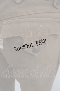 画像4: OZZ ANGELO / 刺繍ポケットパンツ  ブラウン H-25-11-25-019-OO-PA-KB-ZH