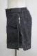 画像2: NieR Clothing / サイドZIP刺繍ショートパンツ F グレー H-25-11-25-023-PU-PA-KB-ZH (2)