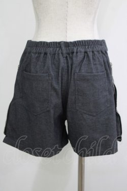 画像3: NieR Clothing / サイドZIP刺繍ショートパンツ F グレー H-25-11-25-023-PU-PA-KB-ZH