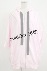 REFLEM / うさ耳半袖パーカー FREE ピンク H-25-11-26-029-PU-TO-KB-ZT065