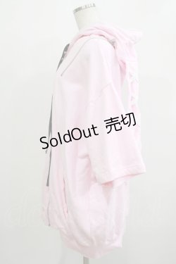 画像2: REFLEM / うさ耳半袖パーカー FREE ピンク H-25-11-26-029-PU-TO-KB-ZT065