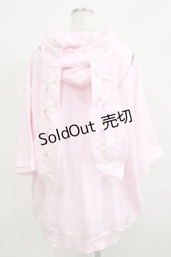 画像3: REFLEM / うさ耳半袖パーカー FREE ピンク H-25-11-26-029-PU-TO-KB-ZT065