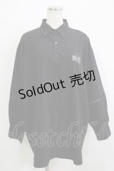 NieR Clothing / ZIP切替シャツ  ブラック H-25-11-26-033-PU-BL-KB-ZH