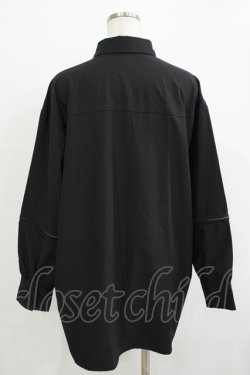画像3: NieR Clothing / ZIP切替シャツ  ブラック H-25-11-26-033-PU-BL-KB-ZH
