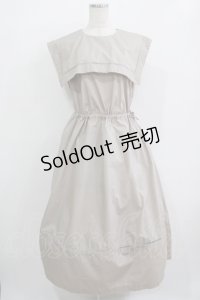 Jane Marple Dans Le Salon / ヴィンテージマリンカラードレス M ベージュ H-25-11-26-004-JM-OP-KB-ZH