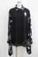 画像1: NieR Clothing / 着物風袖ブロッキングシャツ  ブラック H-25-11-26-035-PU-BL-KB-ZH (1)
