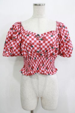 画像1: Candy Stripper / SUNNY CHERRY VOLUME SLEEVE  2 RED H-25-11-26-037-PU-TO-KB-ZH