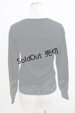 画像3: Jane Marple / ベルベットリボンカーディガン  ネイビー H-25-11-26-038-JM-TO-KB-ZH