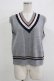 画像1: Jane Marple / Logo lace cricket vest  mix gray H-25-11-26-040-JM-TO-KB-ZH (1)