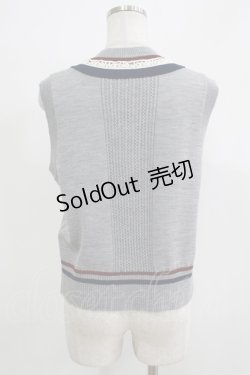 画像3: Jane Marple / Logo lace cricket vest  mix gray H-25-11-26-040-JM-TO-KB-ZH