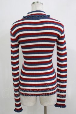 画像3: Shirley Temple / カラーボーダーニット 160 オフ×ブルー×ボルドー H-25-11-26-043-ET-TO-KB-ZH