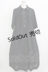 Jane Marple Dans Le Salon / ピンタックレースシャツワンピース  ブラック H-25-11-26-005-JM-OP-KB-ZT1129H