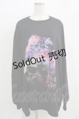 TRAVAS TOKYO / Playful cat Super big プルオーバー  ブラック H-25-11-26-048-PU-TO-KB-ZH