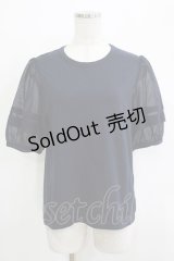 Jane Marple / タックパフスリーブカットソー  ネイビー H-25-11-26-050-JM-TO-KB-ZH