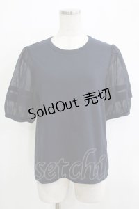 Jane Marple / タックパフスリーブカットソー  ネイビー H-25-11-26-050-JM-TO-KB-ZH