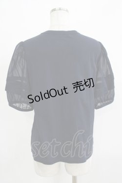 画像3: Jane Marple / タックパフスリーブカットソー  ネイビー H-25-11-26-050-JM-TO-KB-ZH