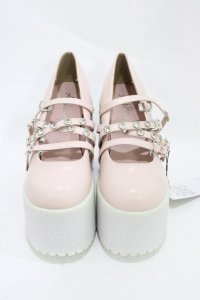 Ank Rouge / ポンポン&ハートきらきらシューズ LL ピンク H-25-11-26-1001-CA-SH-NS-ZH