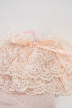 画像2: metamorphose / ラッセルレースクルーソックス  ピンク H-25-11-26-1003-ME-ZA-NS-ZH