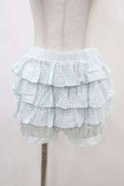 画像1: Nile Perch / ギンガムチェックフリルブルマ Free サックス H-25-11-26-1039-LO-PA-NS-ZH