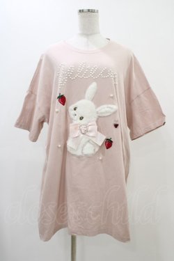 画像1: Ank Rouge / うさちゃんいちごTe M ピンク H-25-11-26-1040-CA-TS-NS-ZH