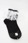 metamorphose / ラッセルレースクルーソックス  ブラック/ホワイト H-25-11-26-1004-ME-ZA-NS-ZH