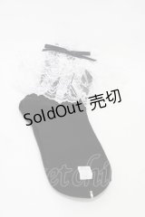 metamorphose / ラッセルレースクルーソックス  ブラック/ホワイト H-25-11-26-1004-ME-ZA-NS-ZH