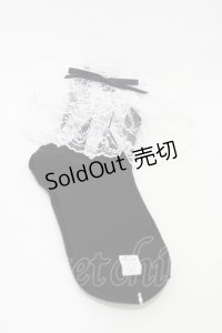 metamorphose / ラッセルレースクルーソックス  ブラック/ホワイト H-25-11-26-1004-ME-ZA-NS-ZH