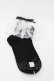 画像1: metamorphose / ラッセルレースクルーソックス  ブラック/ホワイト H-25-11-26-1004-ME-ZA-NS-ZH (1)