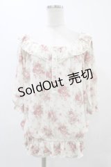 LIZ LISA / ローズブーケプリントトップス Free オフ H-25-11-26-1043-LO-TO-NS-ZH