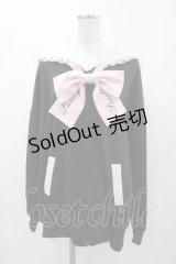 Ank Rouge / ジャージセーラーパーカー M ブラック/ピンク H-25-11-26-1047-CA-TO-NS-ZH