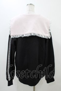 画像2: Ank Rouge / ジャージセーラーパーカー M ブラック/ピンク H-25-11-26-1047-CA-TO-NS-ZH