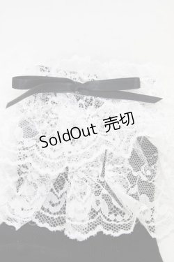 画像2: metamorphose / ラッセルレースクルーソックス  ブラック/ホワイト H-25-11-26-1004-ME-ZA-NS-ZH