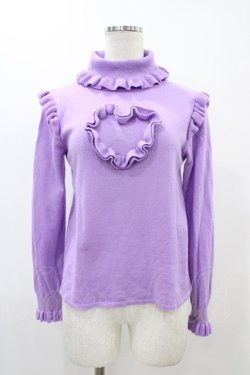 画像1: Nile Perch / フリルハートニット Free パープル H-25-11-26-1050-LO-TO-NS-ZH