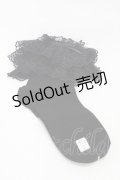 metamorphose / ラッセルレースクルーソックス  ブラック H-25-11-26-1005-ME-ZA-NS-ZH