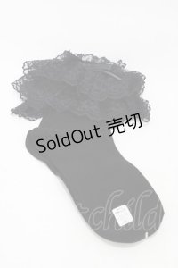 metamorphose / ラッセルレースクルーソックス  ブラック H-25-11-26-1005-ME-ZA-NS-ZH