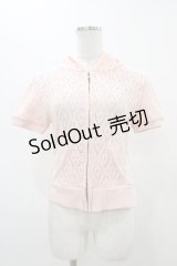 LIZ LISA / 透かし編みパーカー Free ピンク H-25-11-26-1054-LO-TO-NS-ZH