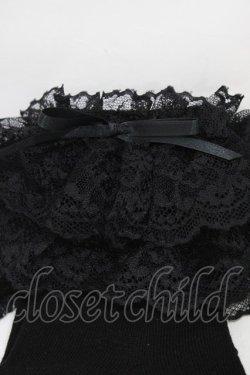 画像2: metamorphose / ラッセルレースクルーソックス  ブラック H-25-11-26-1005-ME-ZA-NS-ZH