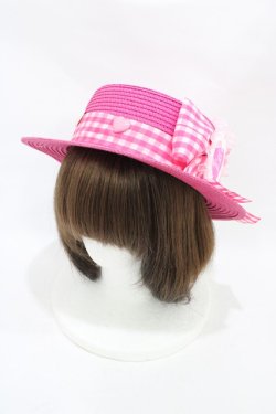 画像1: Nile Perch / ストローハット  ピンク H-25-11-26-1006-LO-AC-NS-ZH