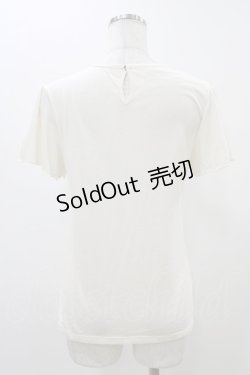 画像2: axes femme / バイカラーブラウス風プルオーバー M 生成り/ブラウン H-25-11-26-1058-AX-TO-NS-ZH