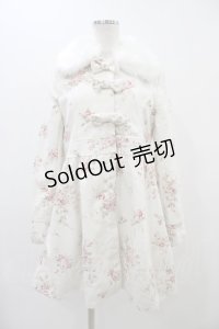 LIZ LISA / ファー襟花柄起毛コート Free オフ H-25-11-26-1059-LO-CO-NS-ZH