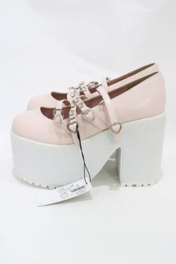 画像2: Ank Rouge / ポンポン&ハートきらきらシューズ LL ピンク H-25-11-26-1001-CA-SH-NS-ZH