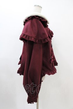 画像3: metamorphose / Lady Ribbonケープ付きショートコート サイズ1 ボルドー H-25-11-26-1008-ME-CO-NS-ZH