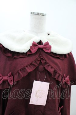 画像4: metamorphose / Lady Ribbonケープ付きショートコート サイズ1 ボルドー H-25-11-26-1008-ME-CO-NS-ZH