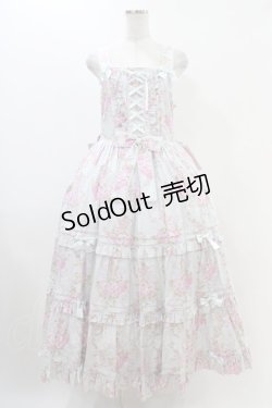 画像1: metamorphose / 【プラスサイズ】シャーロットロングティアードジャンパースカート プラスサイズ ミント系 H-25-11-26-1012-ME-OP-NS-ZH