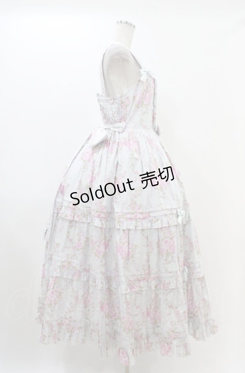 画像3: metamorphose / 【プラスサイズ】シャーロットロングティアードジャンパースカート プラスサイズ ミント系 H-25-11-26-1012-ME-OP-NS-ZH (3)