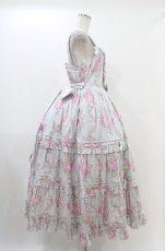 画像3: metamorphose / 【プラスサイズ】シャーロットロングティアードジャンパースカート プラスサイズ ミント系 H-25-11-26-1012-ME-OP-NS-ZH (3)