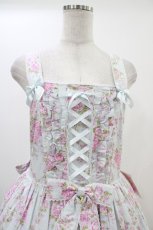 画像4: metamorphose / 【プラスサイズ】シャーロットロングティアードジャンパースカート プラスサイズ ミント系 H-25-11-26-1012-ME-OP-NS-ZH (4)